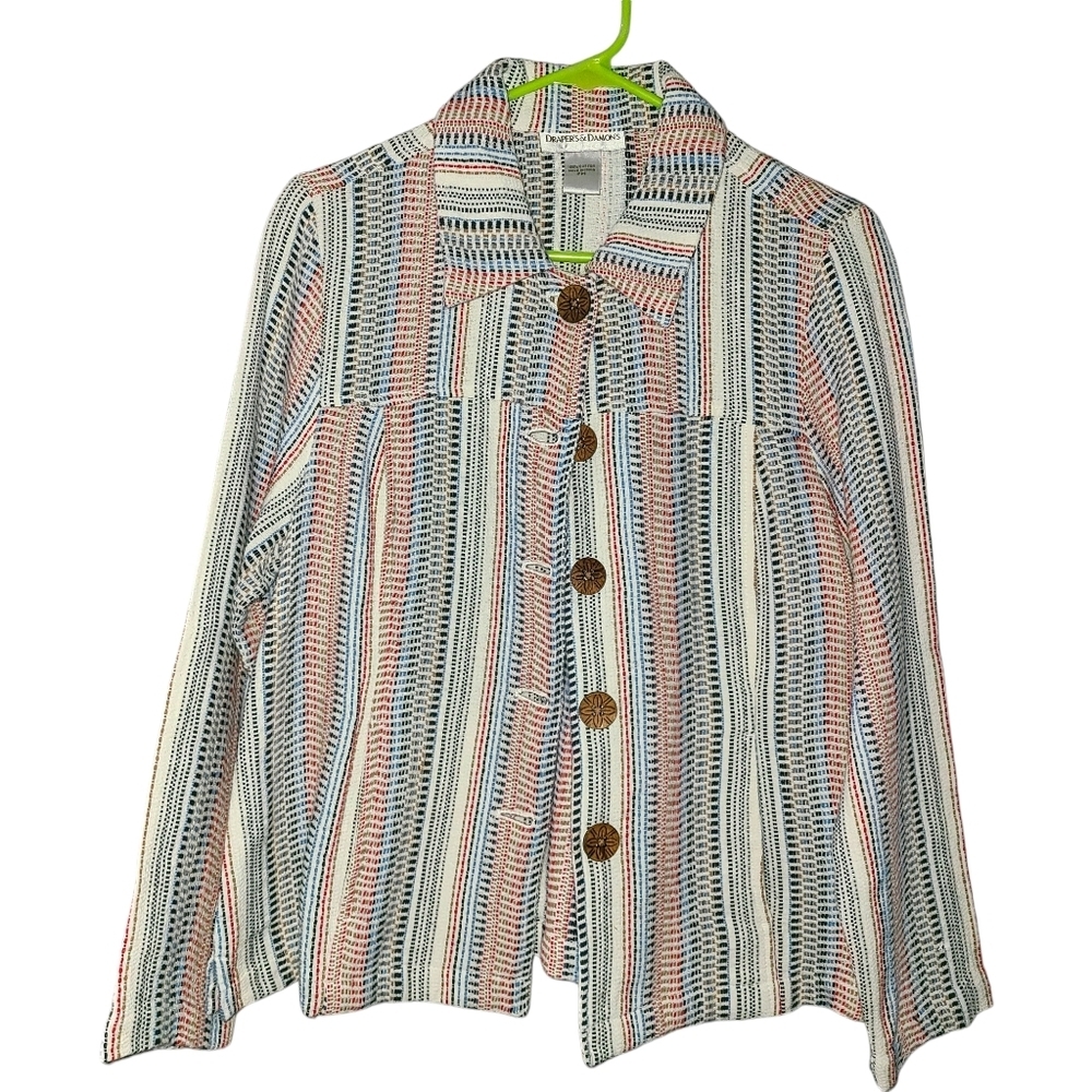 Draper's &‎ Damon's Sante Fe Stripe Jacket Size PM